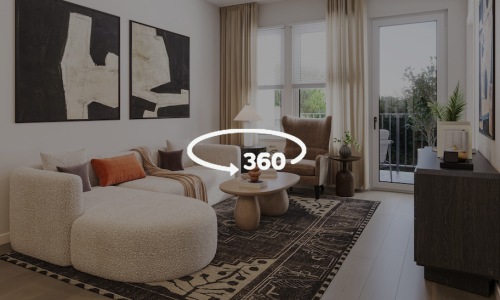 living room with ample seating and modern decor